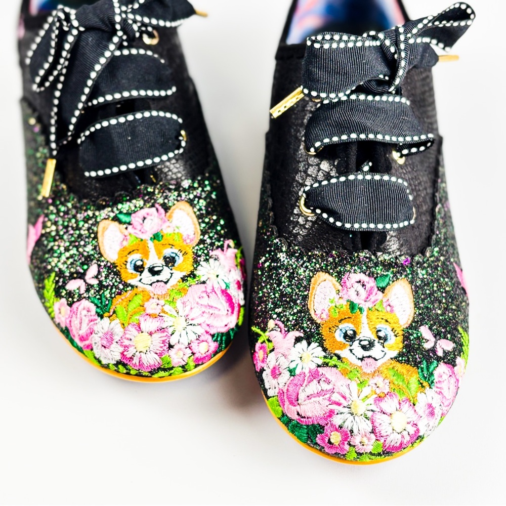 Irregular Choice Waggle Black Corgi Sneakers – Size 39 Size 8 - Picture 7 of 7